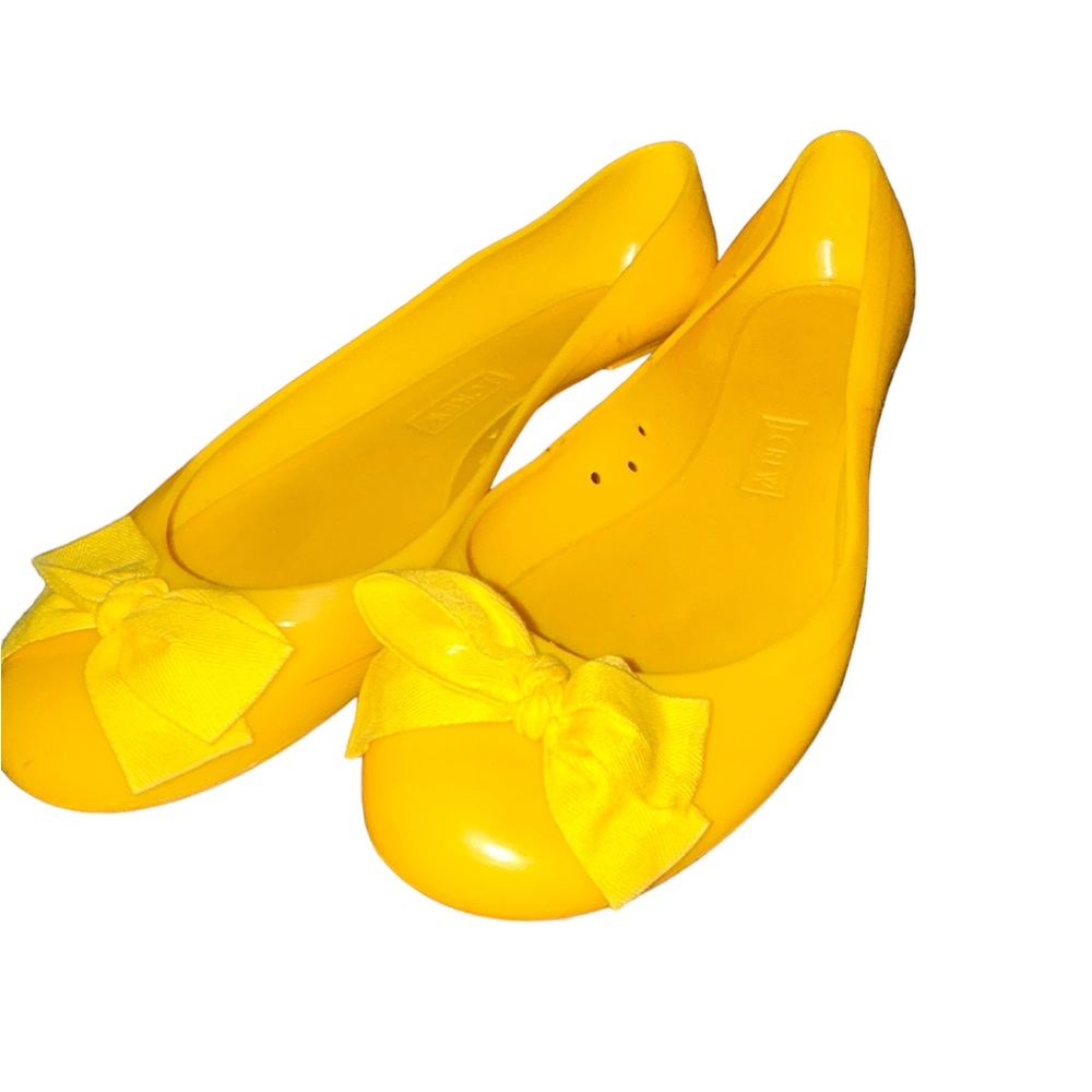 Jcrew yellow jelly flats